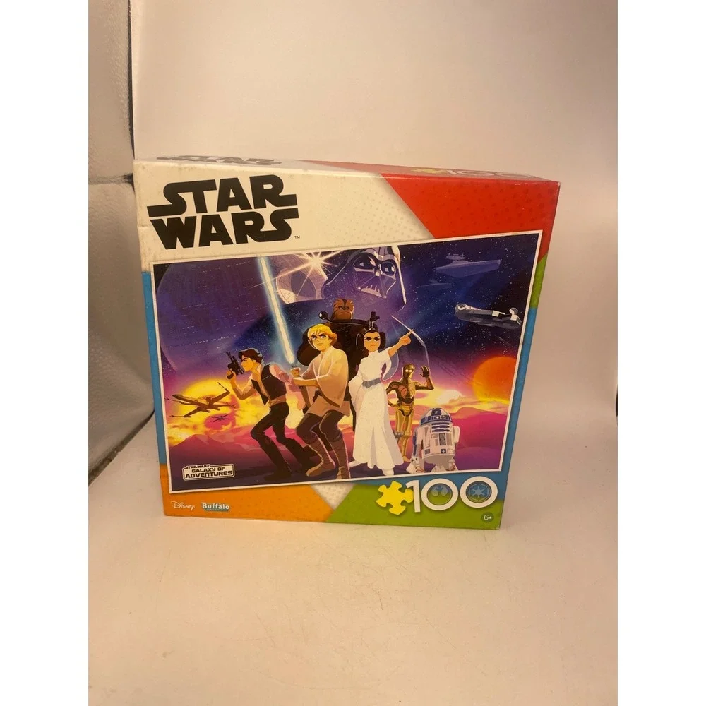 STAR WARS Galaxy of Adventures Puzzle 100 Piece Jigsaw Buffalo Games GUC Disney